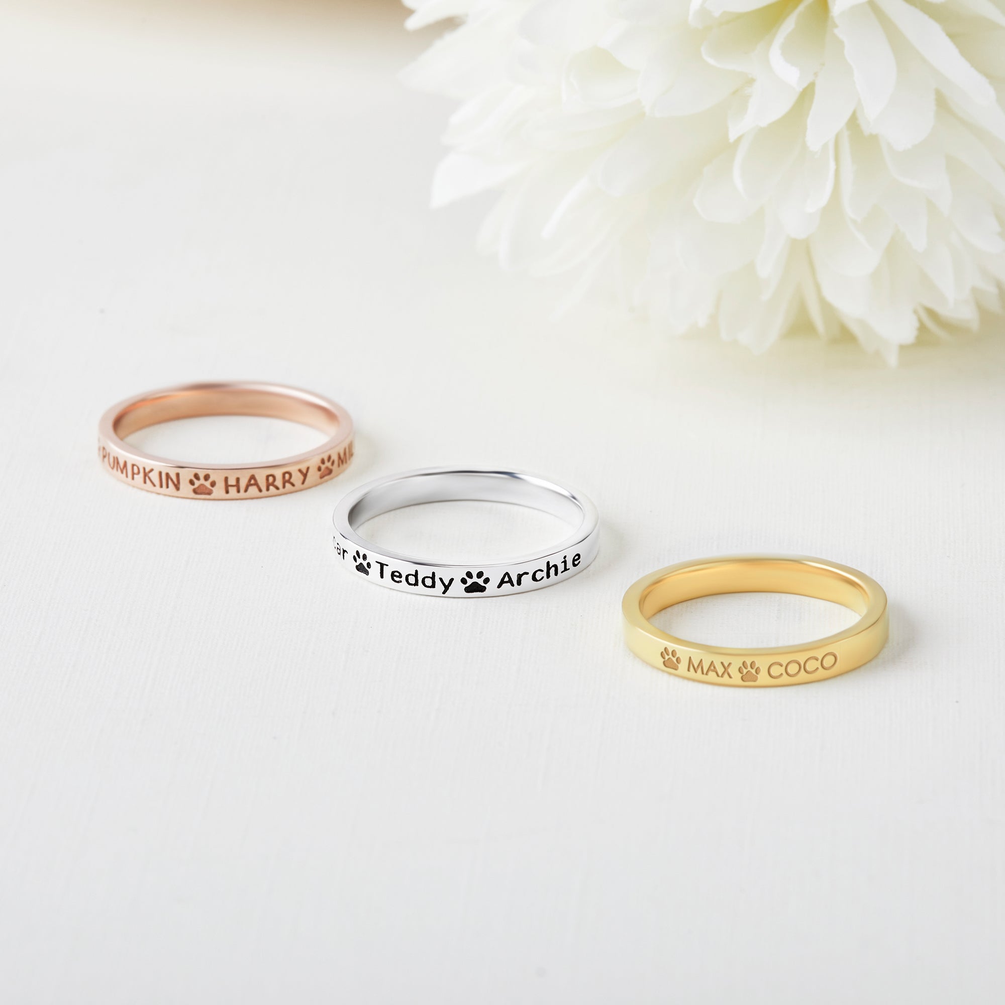 Custom Ring With Pets' Names