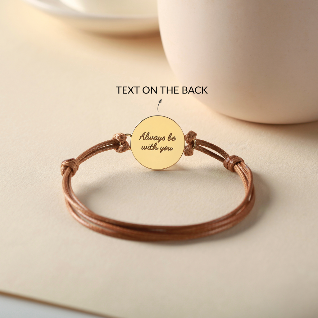 Baby Footprint Leather Bracelet - Disc