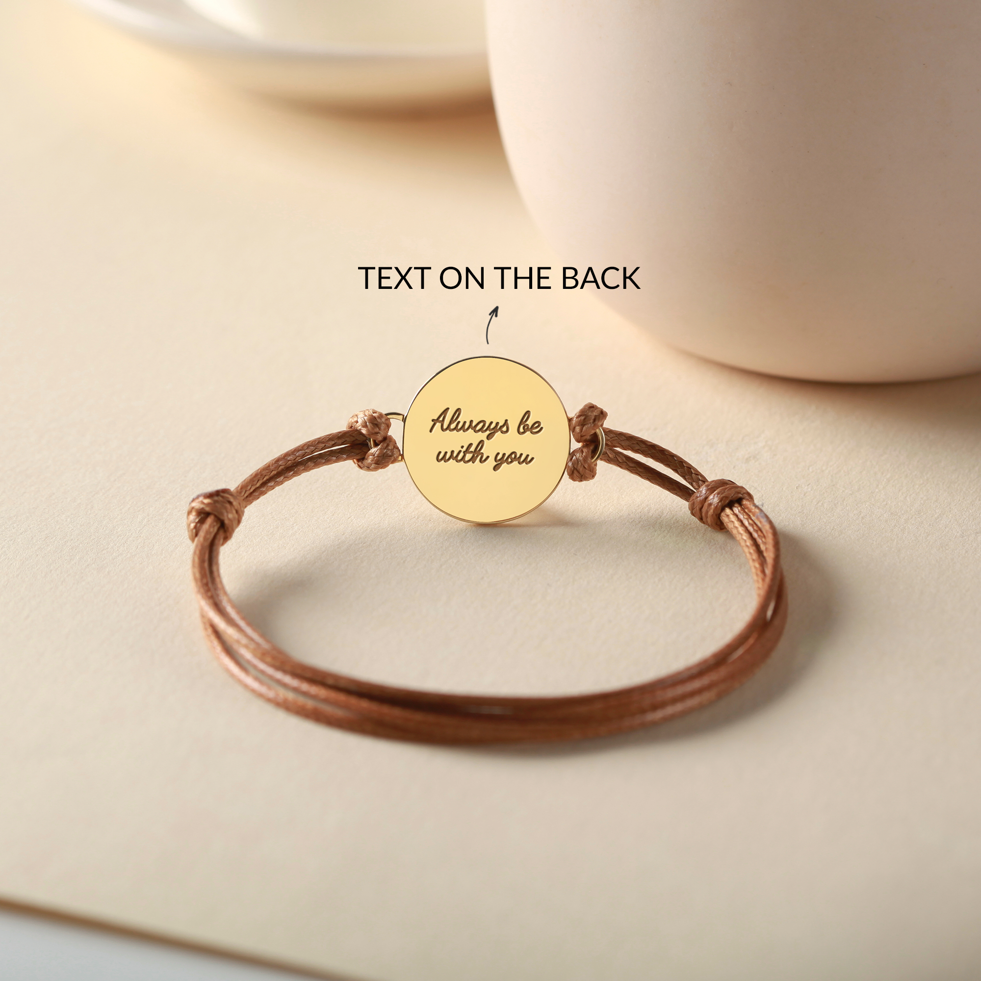Baby Footprint Leather Bracelet - Disc