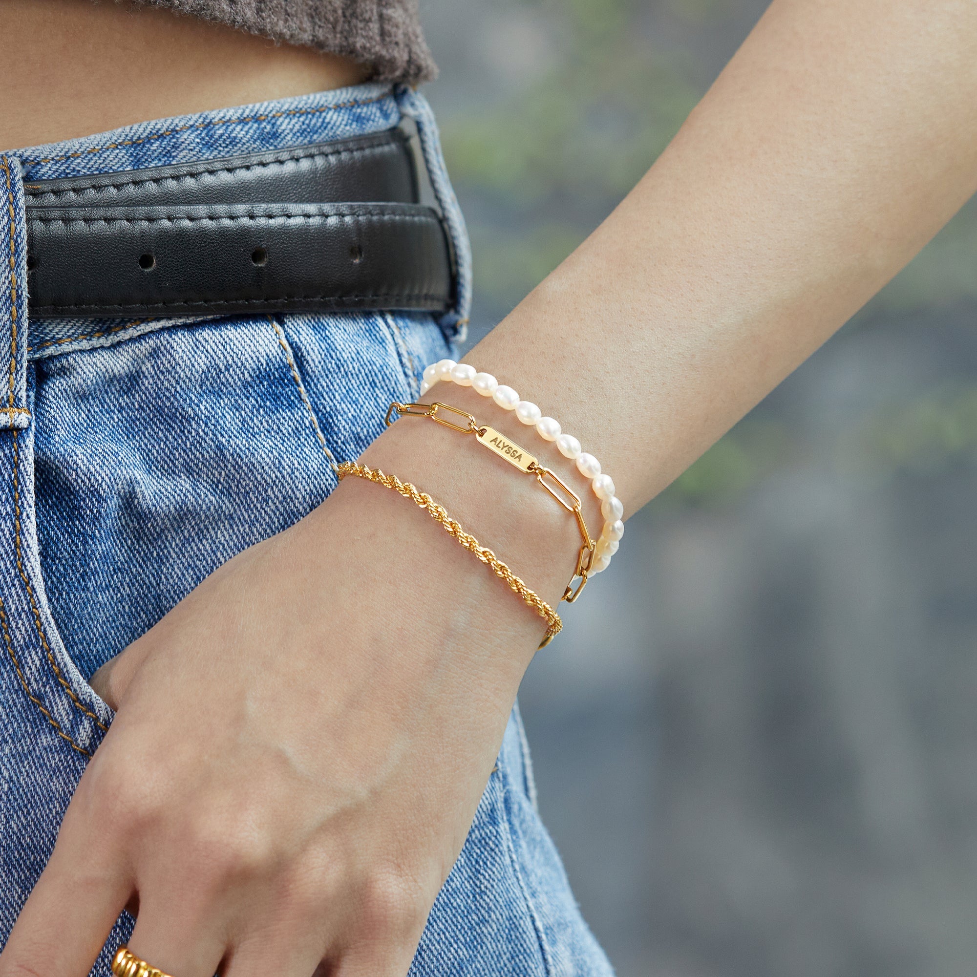 Kids Name Bracelet for Mothers - Paperclip Chain