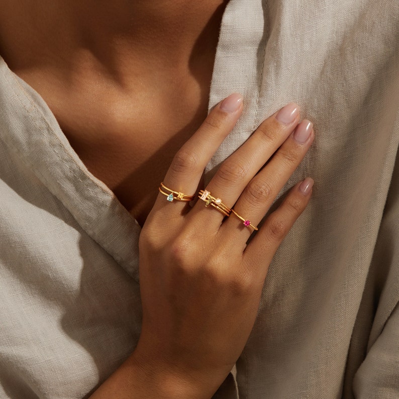 Stackable Birthstone Ring