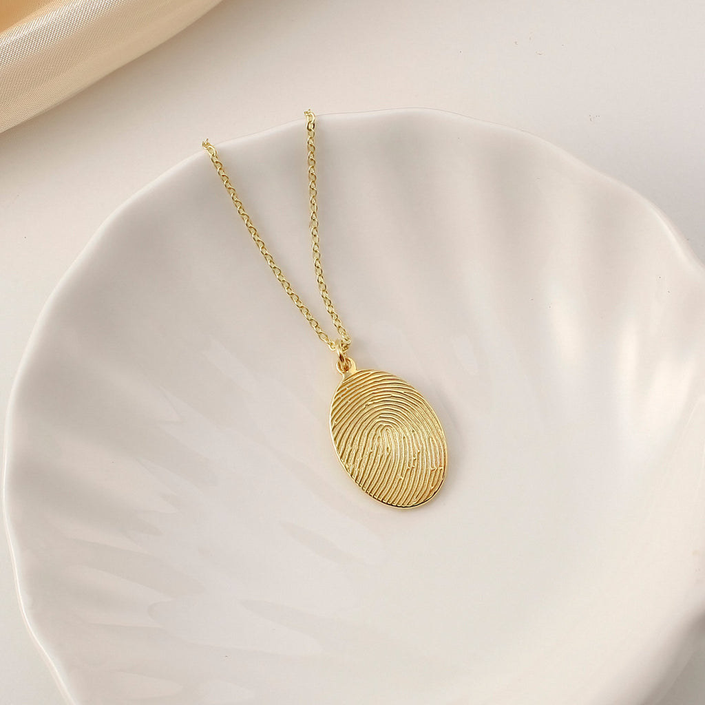 Oval Fingerprint Necklace