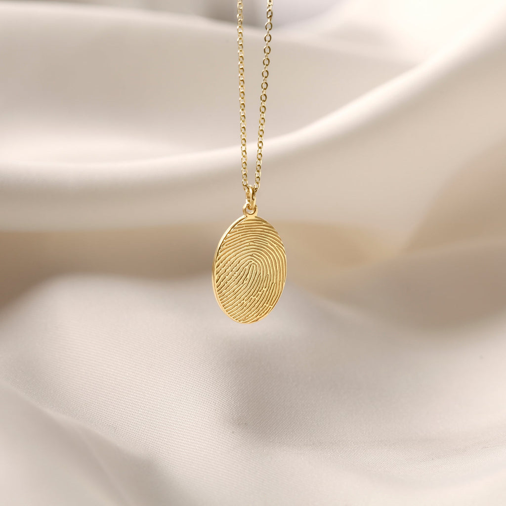 Oval Fingerprint Necklace