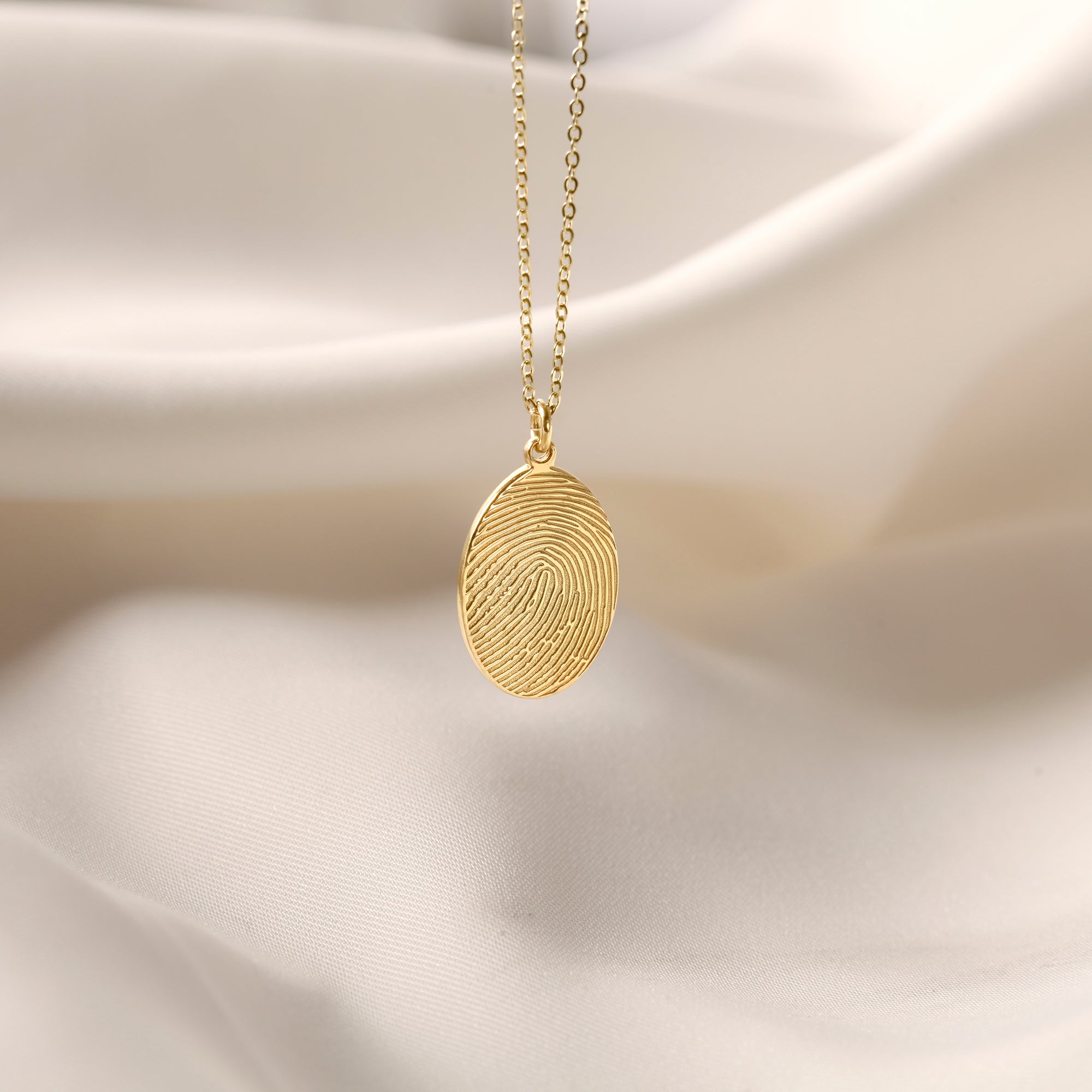 Oval Fingerprint Necklace
