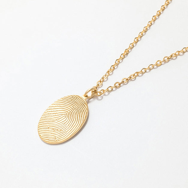 Oval Fingerprint Necklace