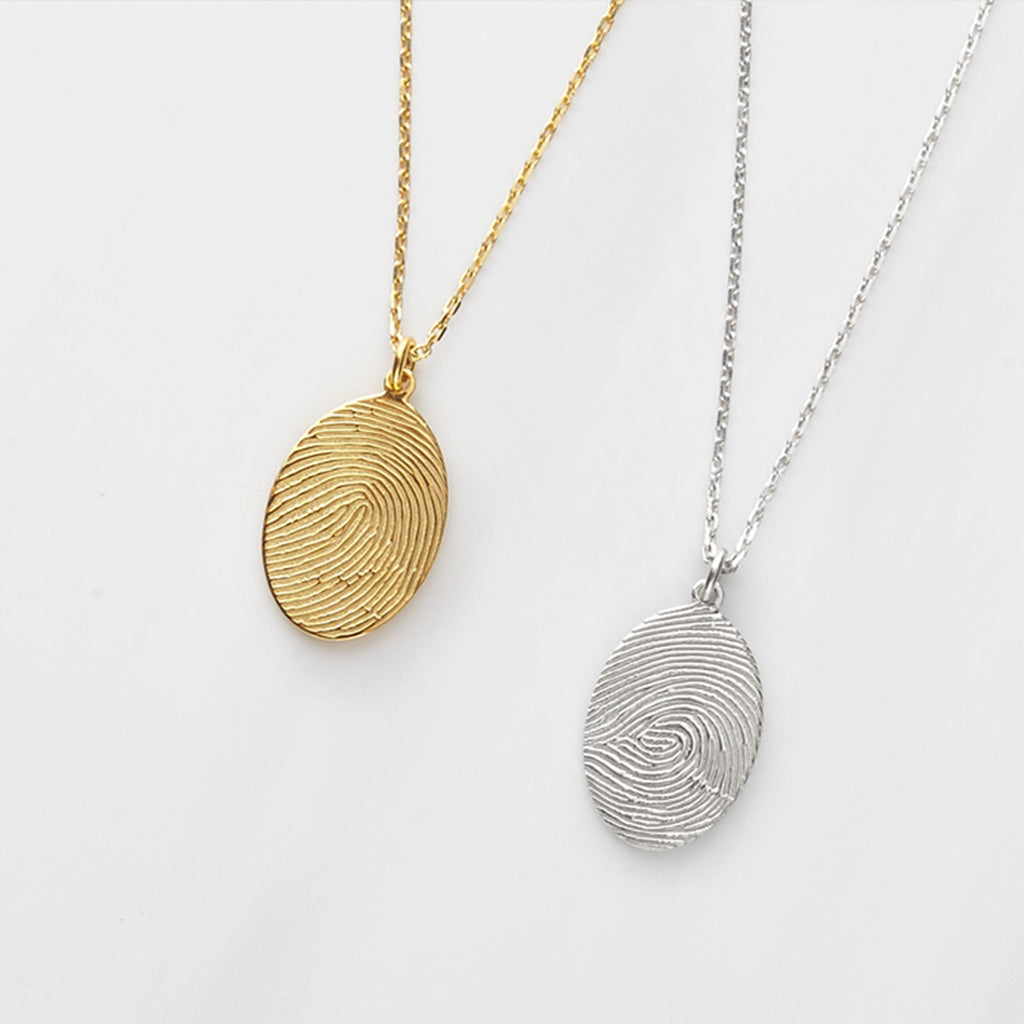 Oval Fingerprint Necklace