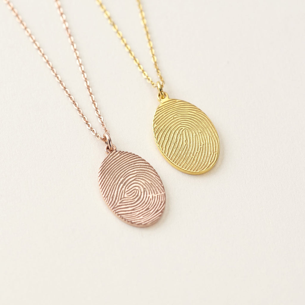 Oval Fingerprint Necklace