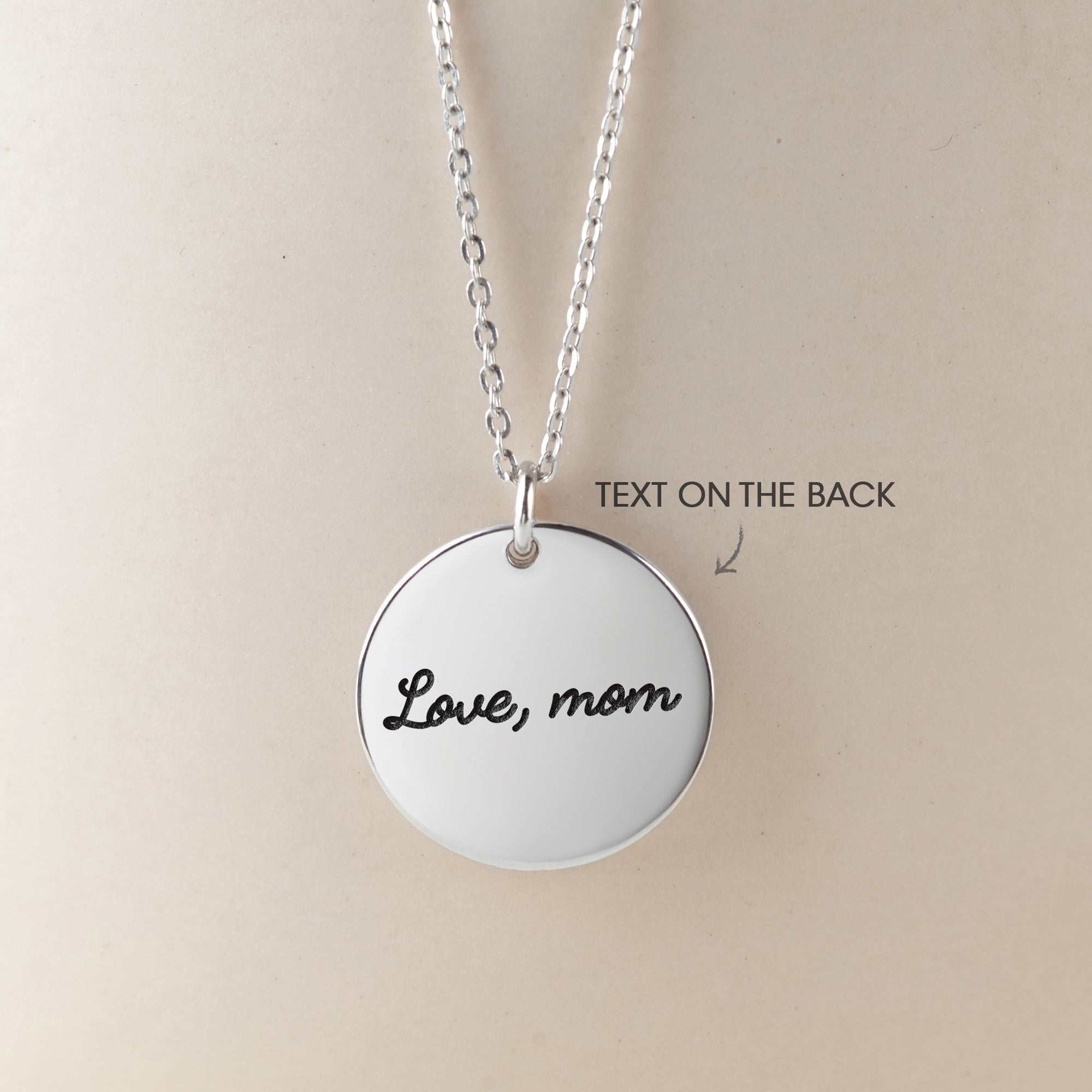 Round Fingerprint Charm Necklace