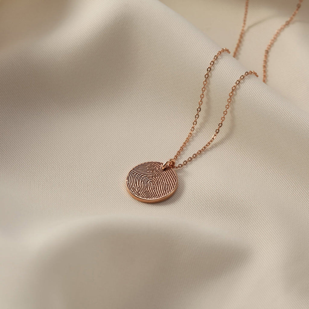Thumbprint Necklace Dainty