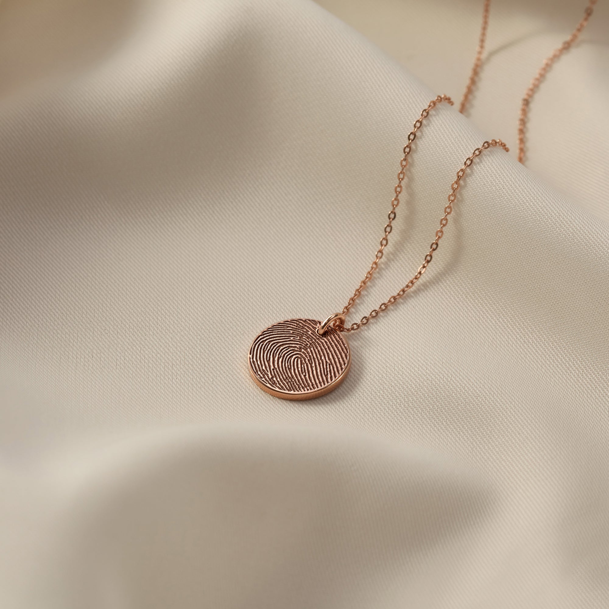 Thumbprint Necklace Dainty