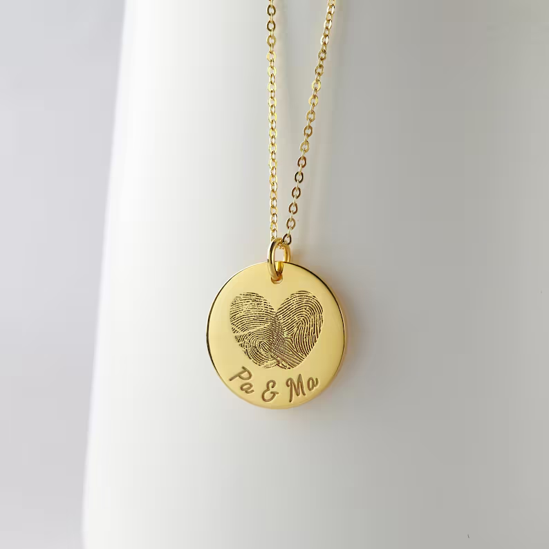 Double Fingerprint Necklace