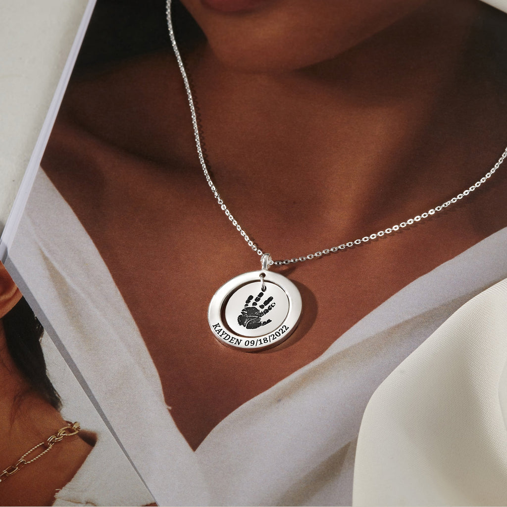 Actual Print Necklace For New Mom