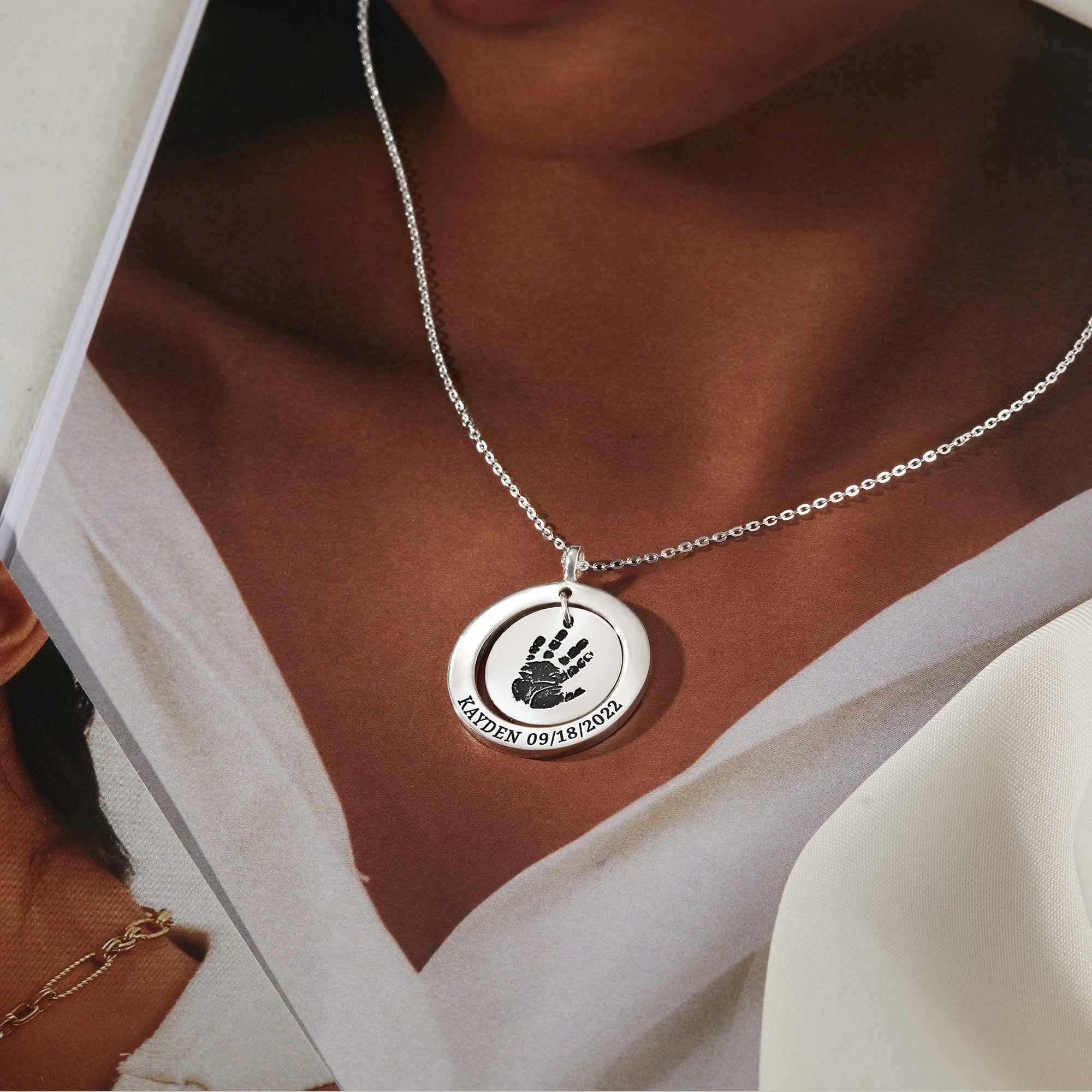Actual Print Necklace For New Mom