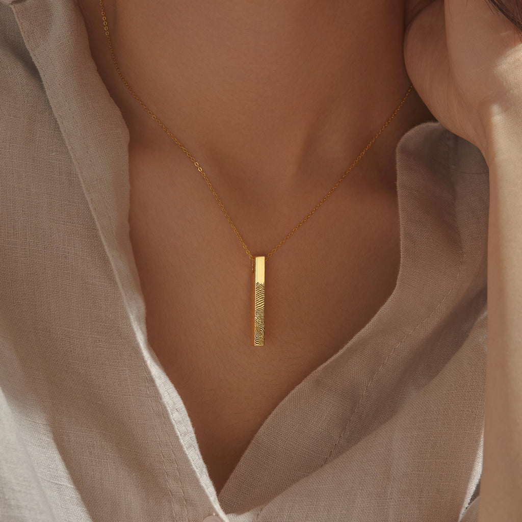 Fingerprint 4 Sided Necklace
