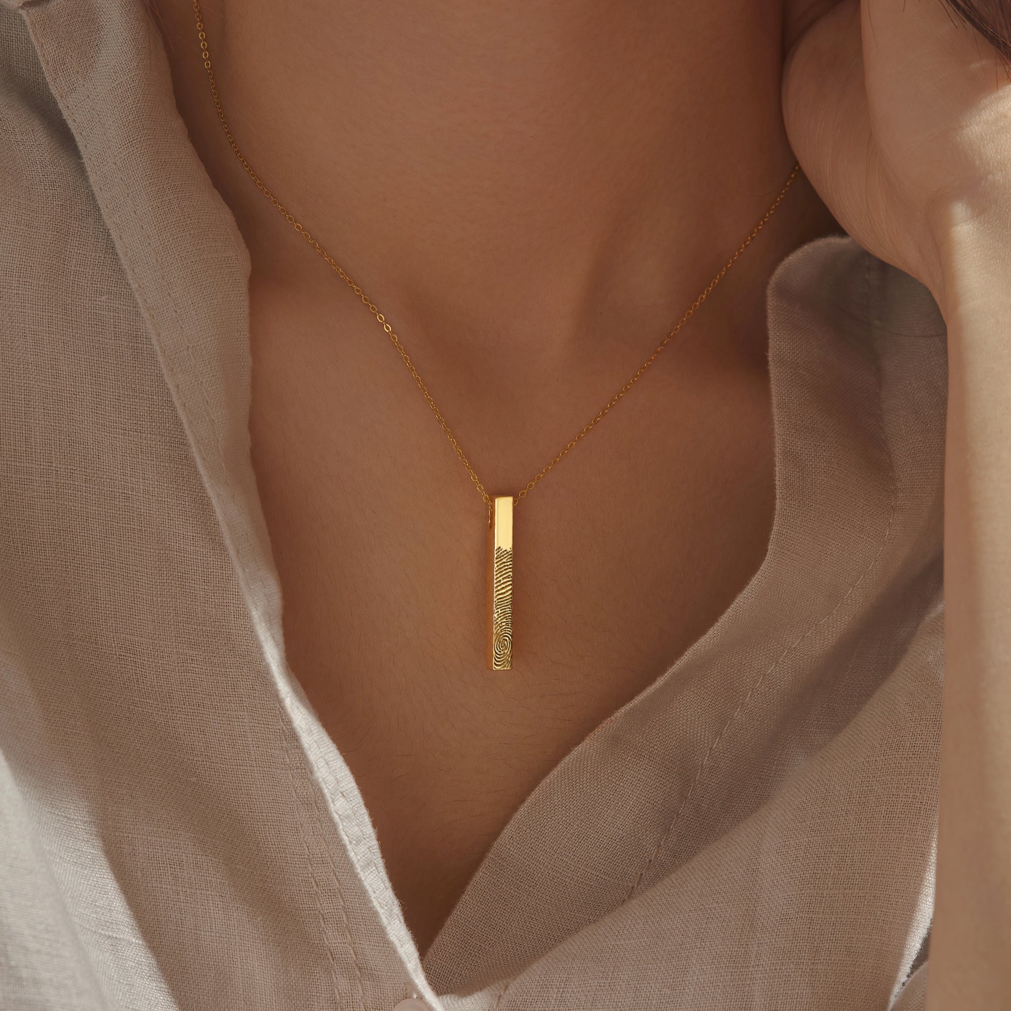 Fingerprint 4 Sided Necklace