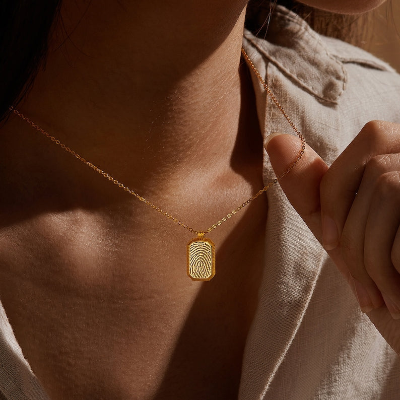 Memorial Thumbprint Necklace
