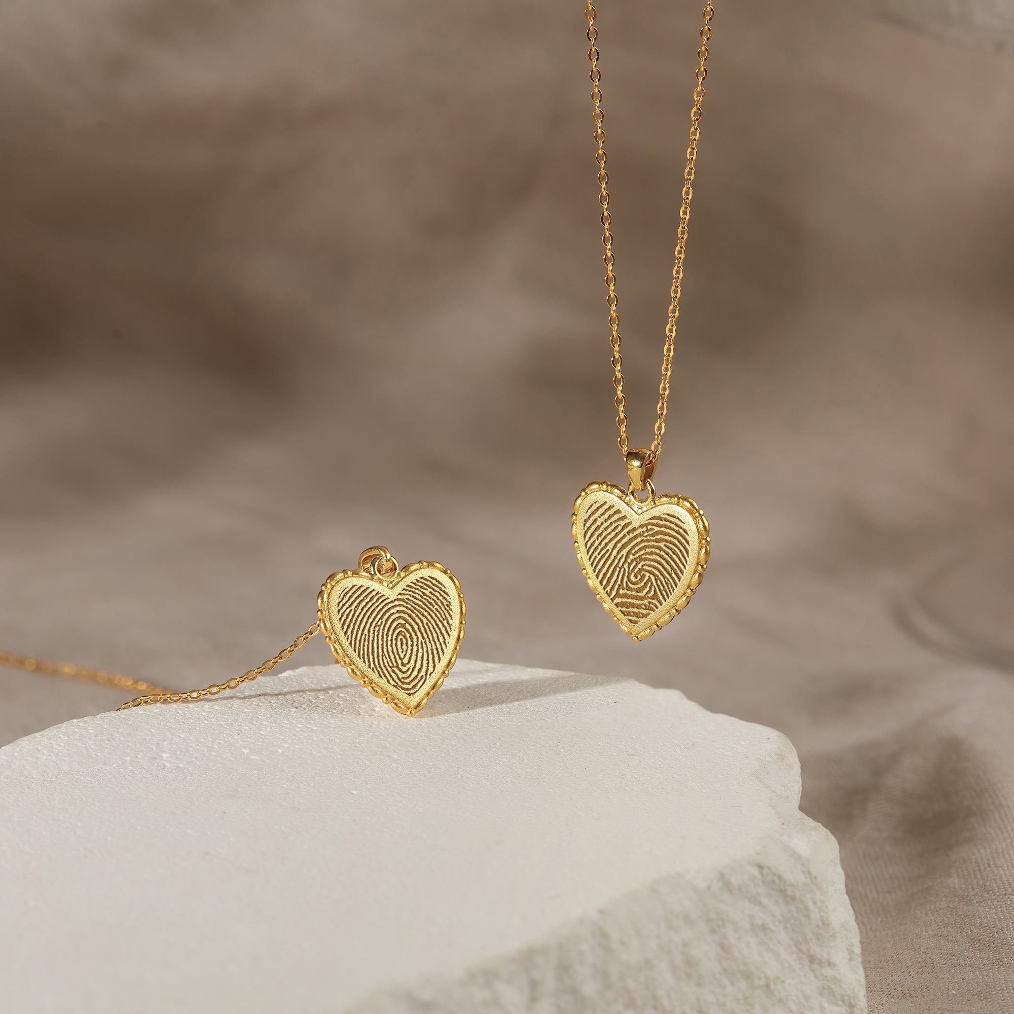 Fingerprint Heart Necklace