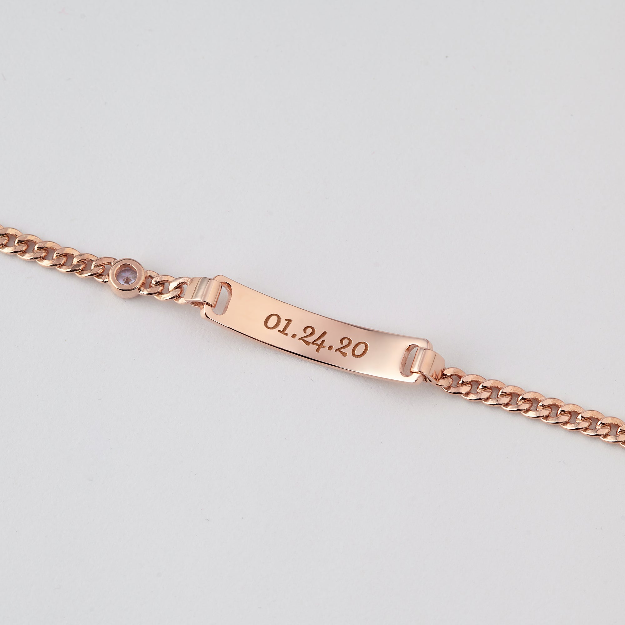 Baby Bracelet With Name And Birthstone