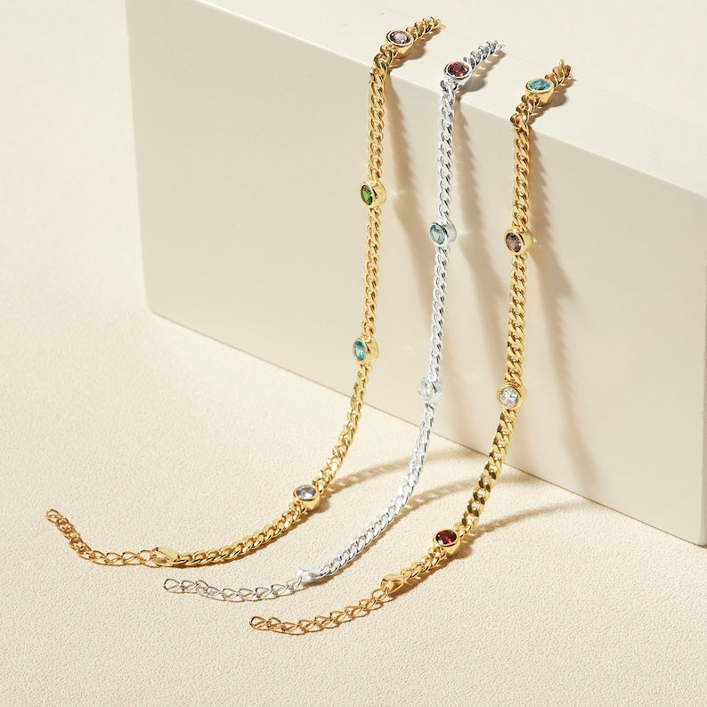 Kids Birthstones Bracelet for Mom