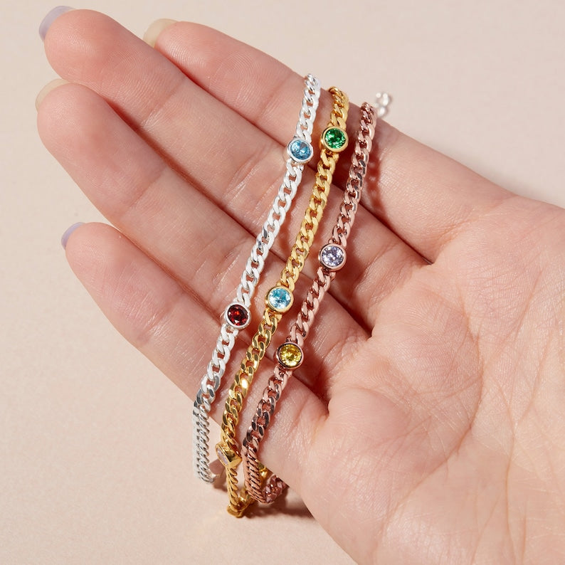 Kids Birthstones Bracelet for Mom