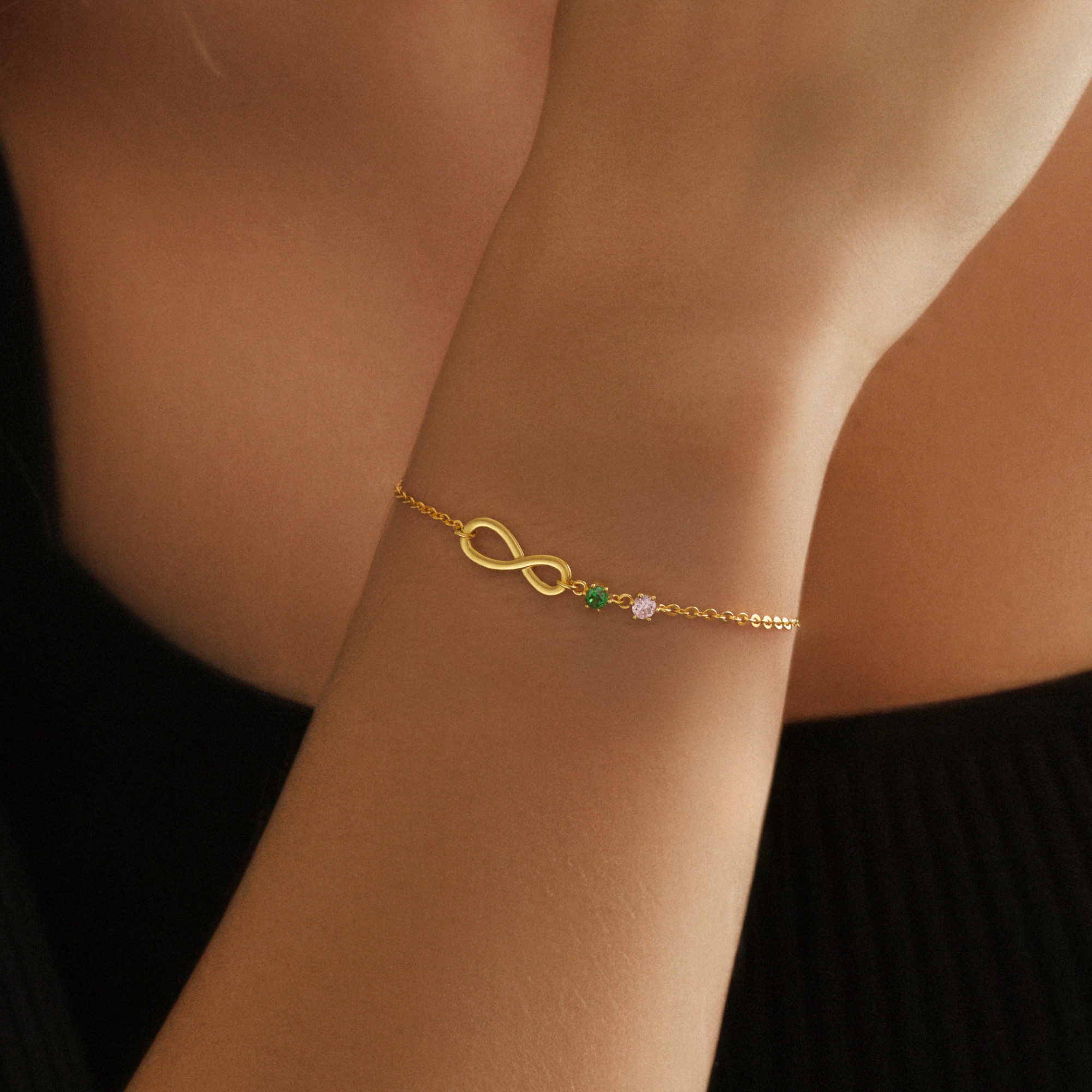 Infinity Birthstone Bracelet For Mom