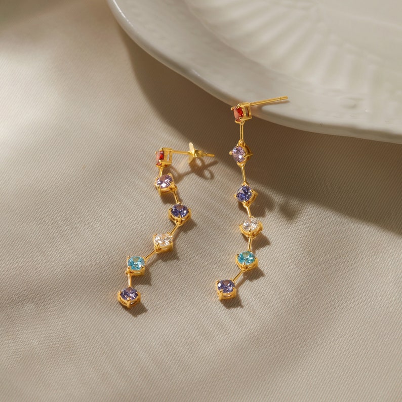 Mother's Earrings With Birthstones