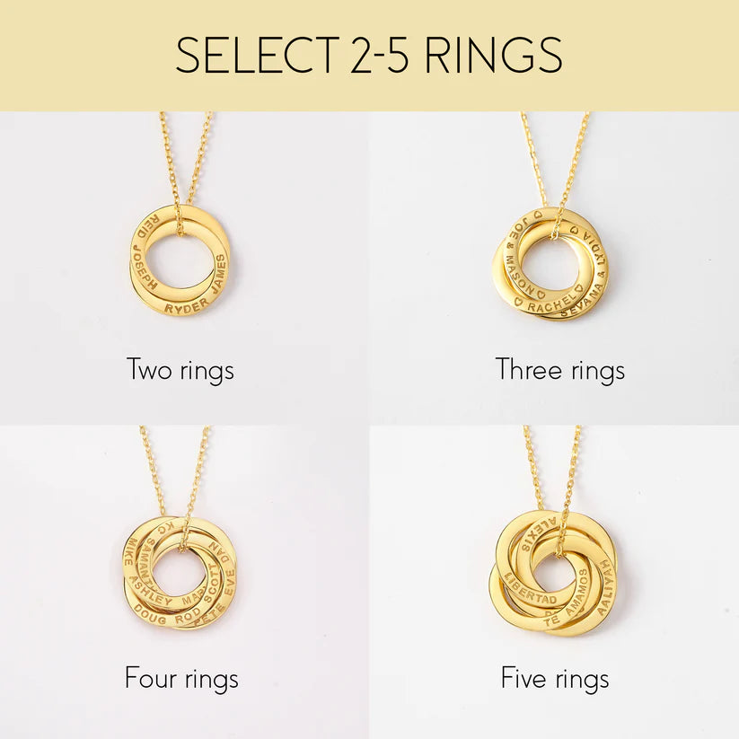 Mother Necklace 5 Rings