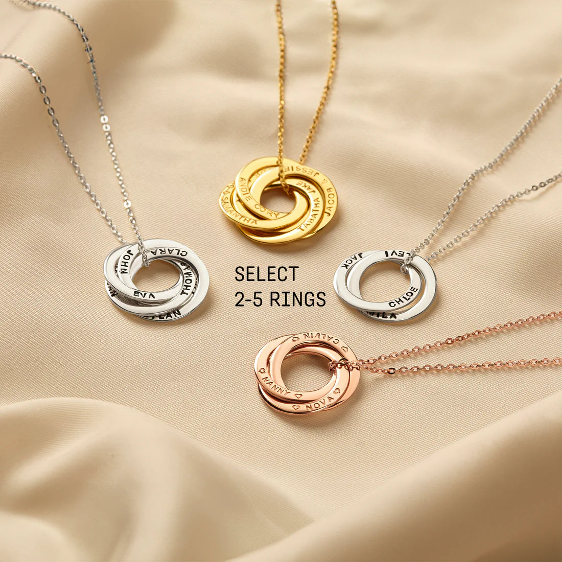 Mother Necklace 5 Rings
