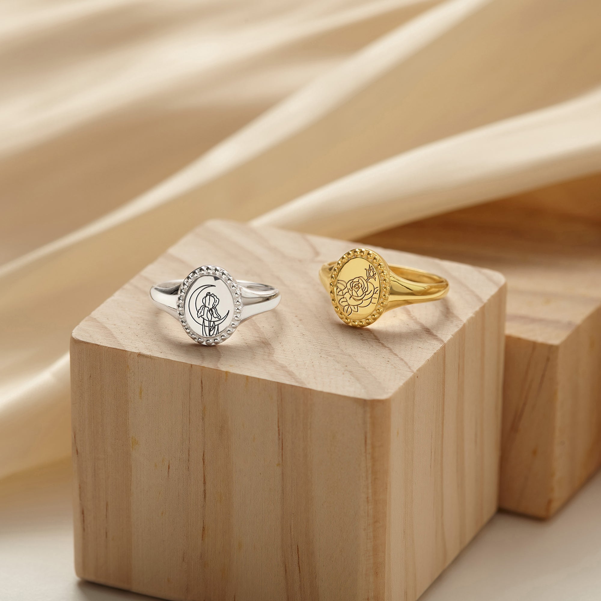 Birth Flower Ring For Women