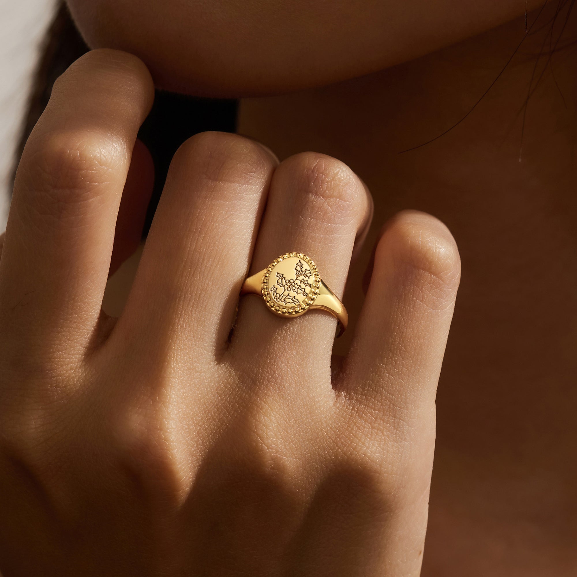 Birth Flower Ring For Women
