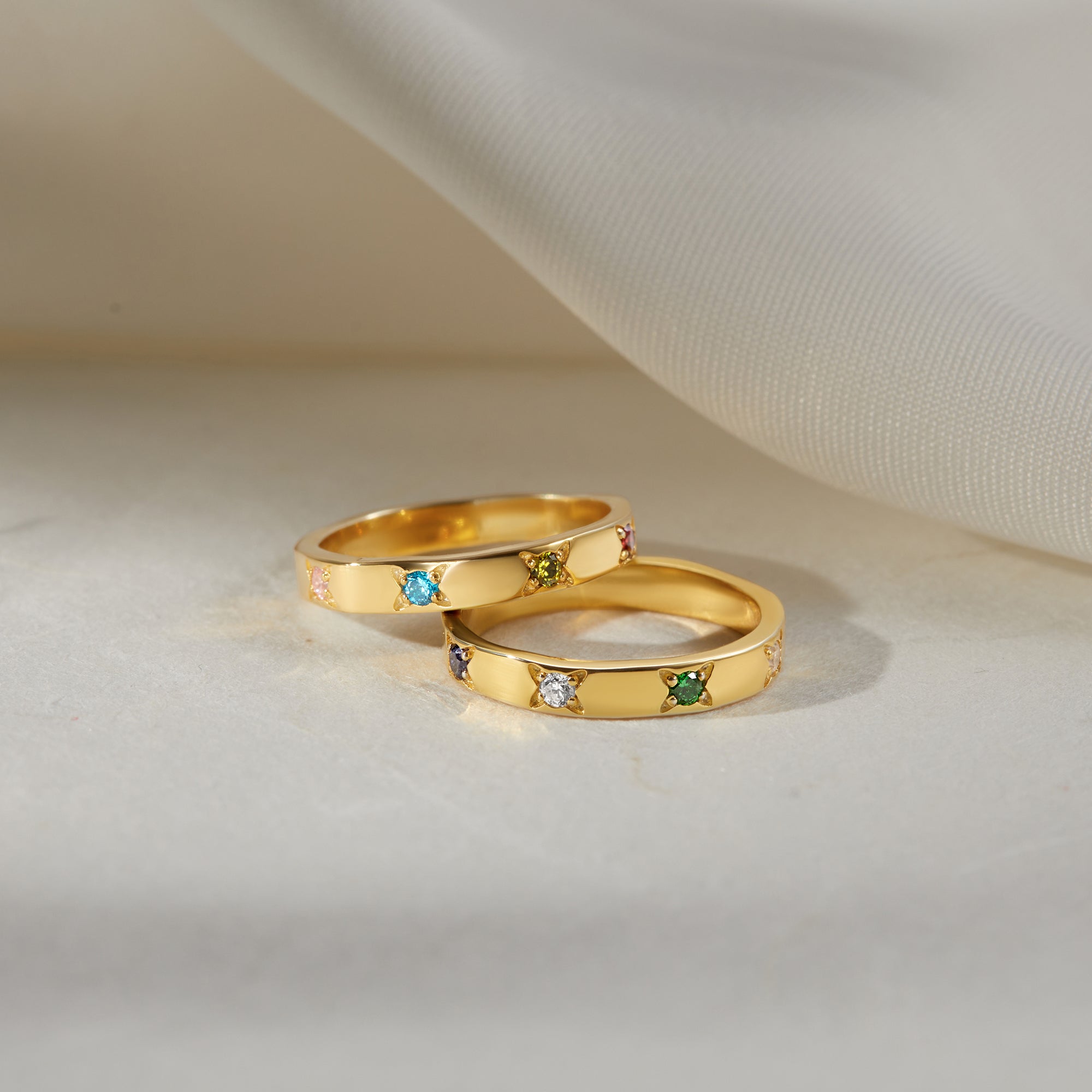 Dainty Birthstone Ring For Mom