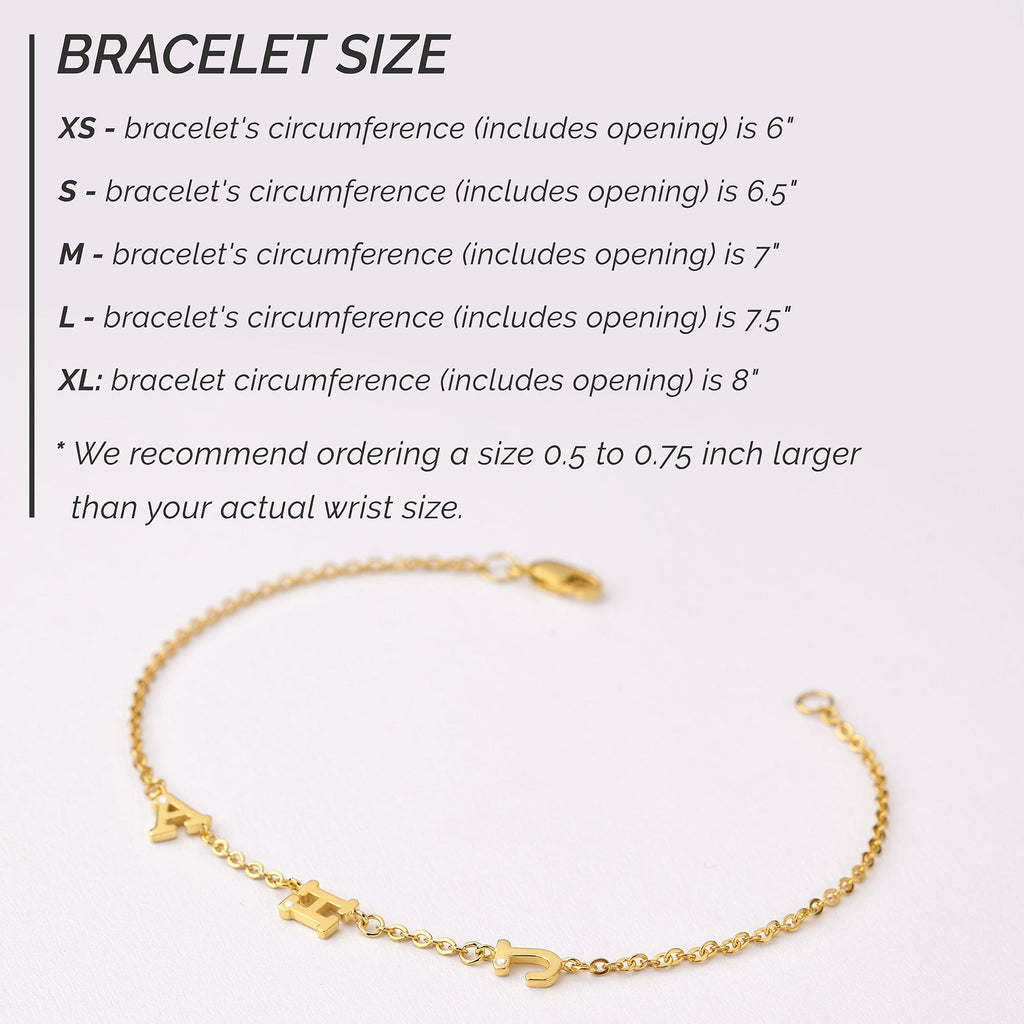 Bracelet with Initials for Mom