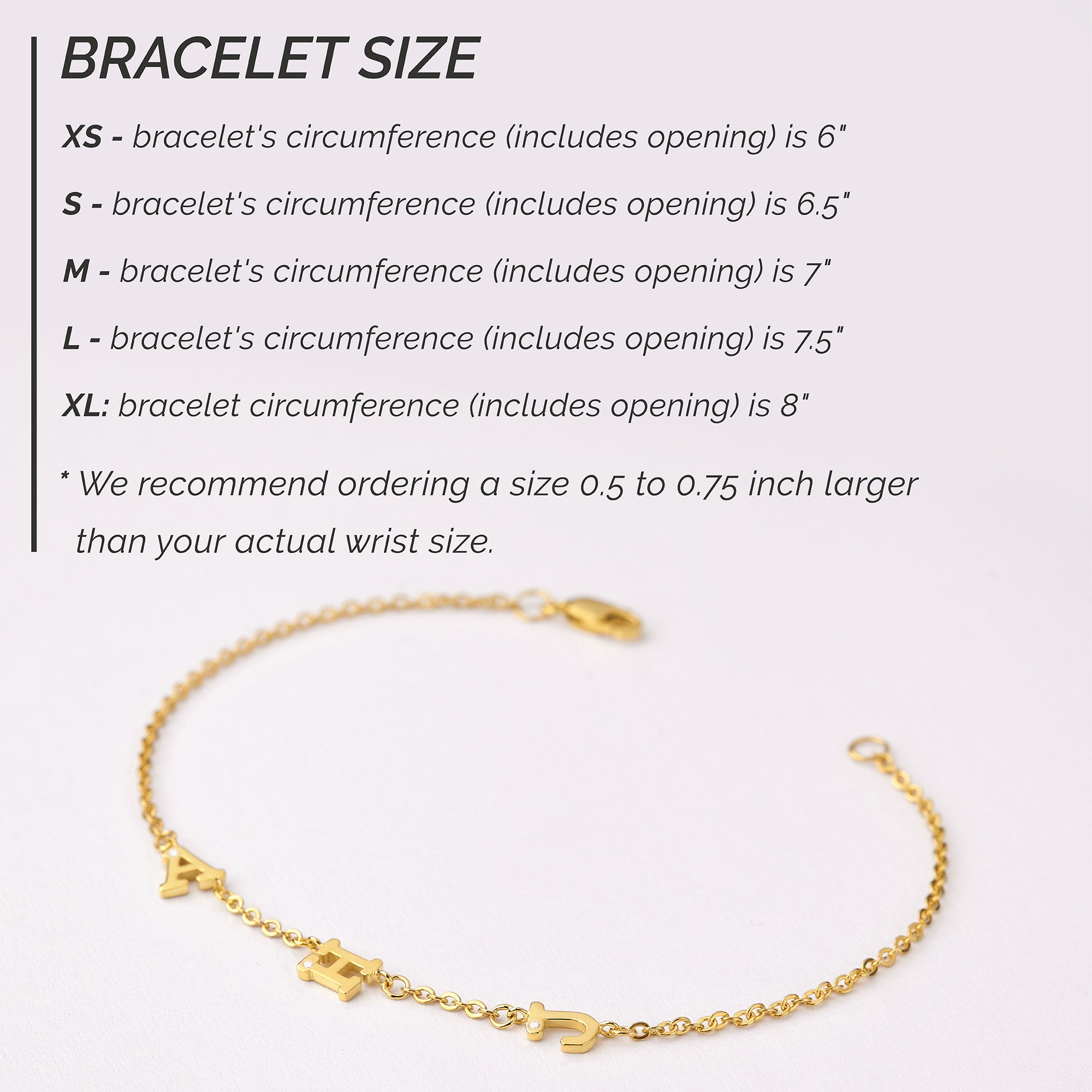 Bracelet with Initials for Mom