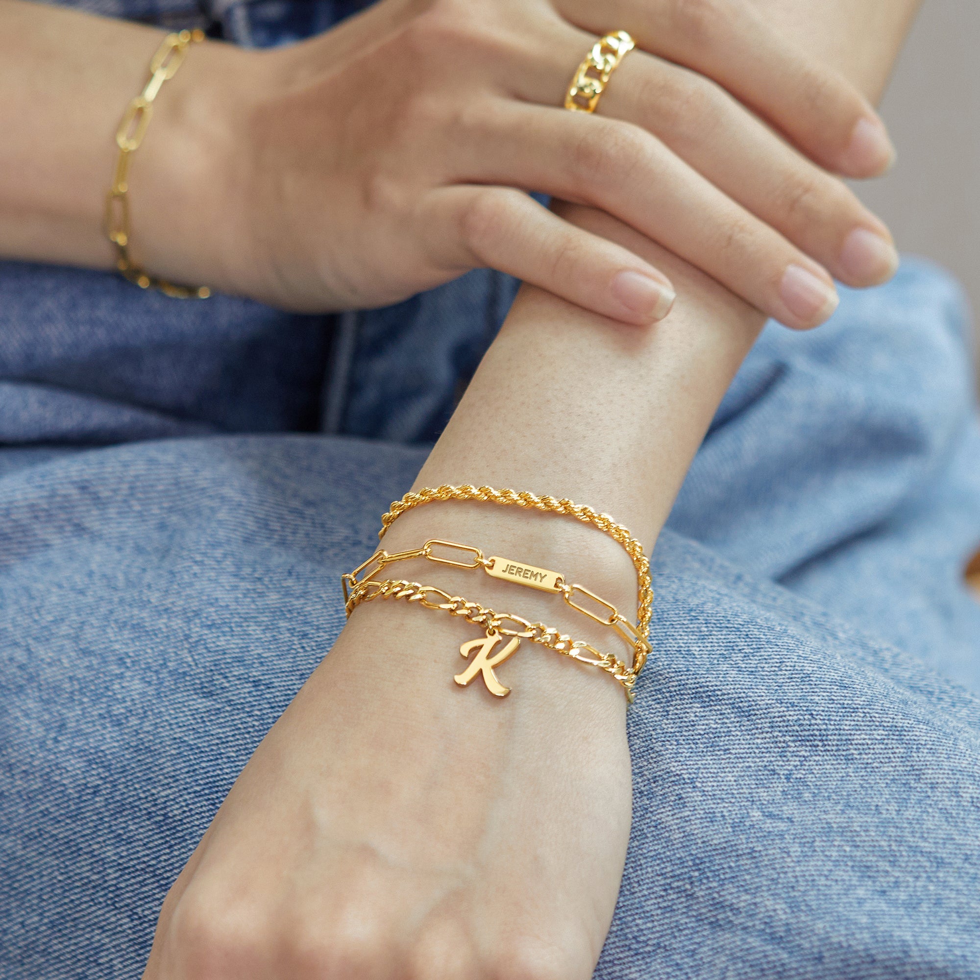Kids Name Bracelet for Mothers - Paperclip Chain