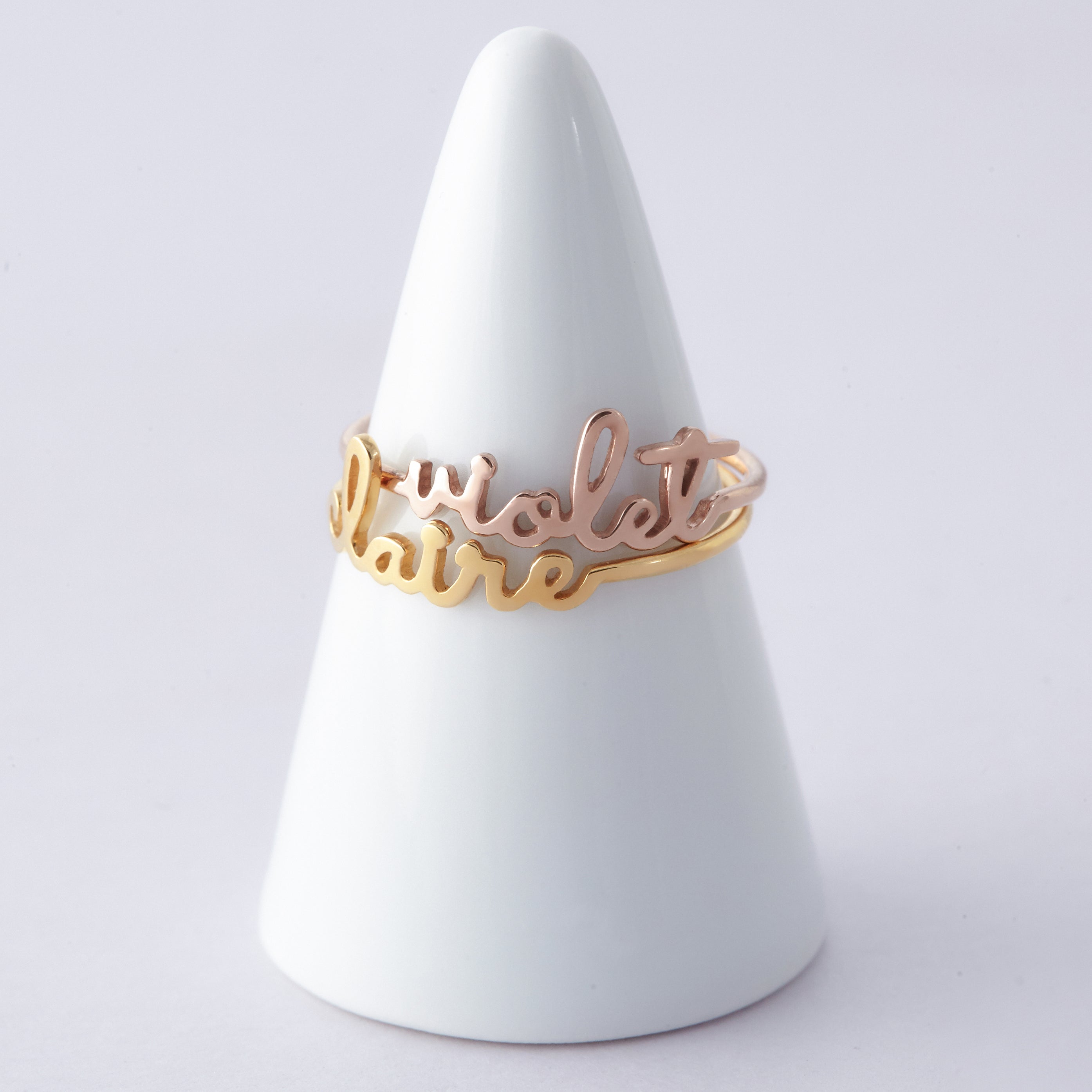 Stacking Name Rings