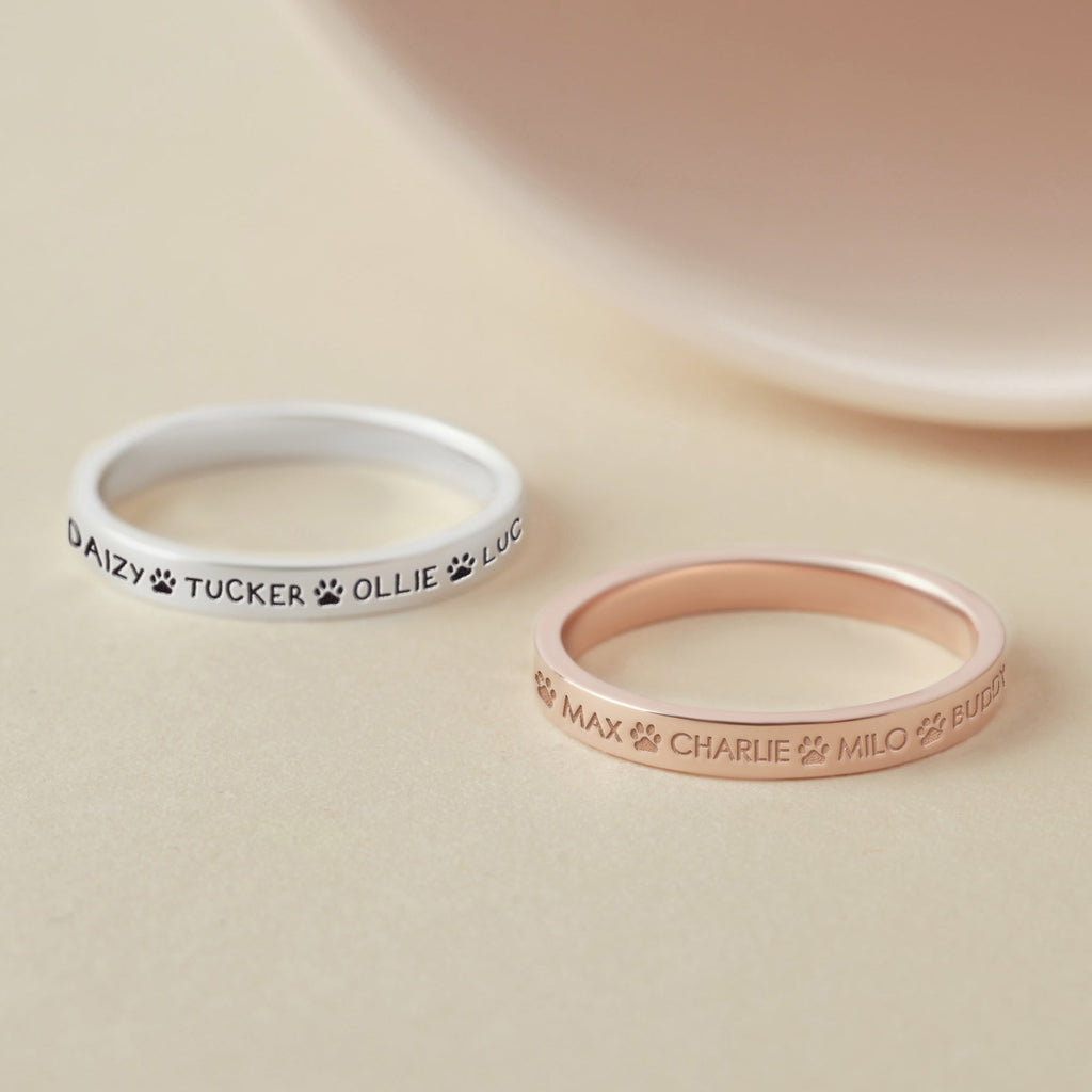 Custom Ring With Pets' Names