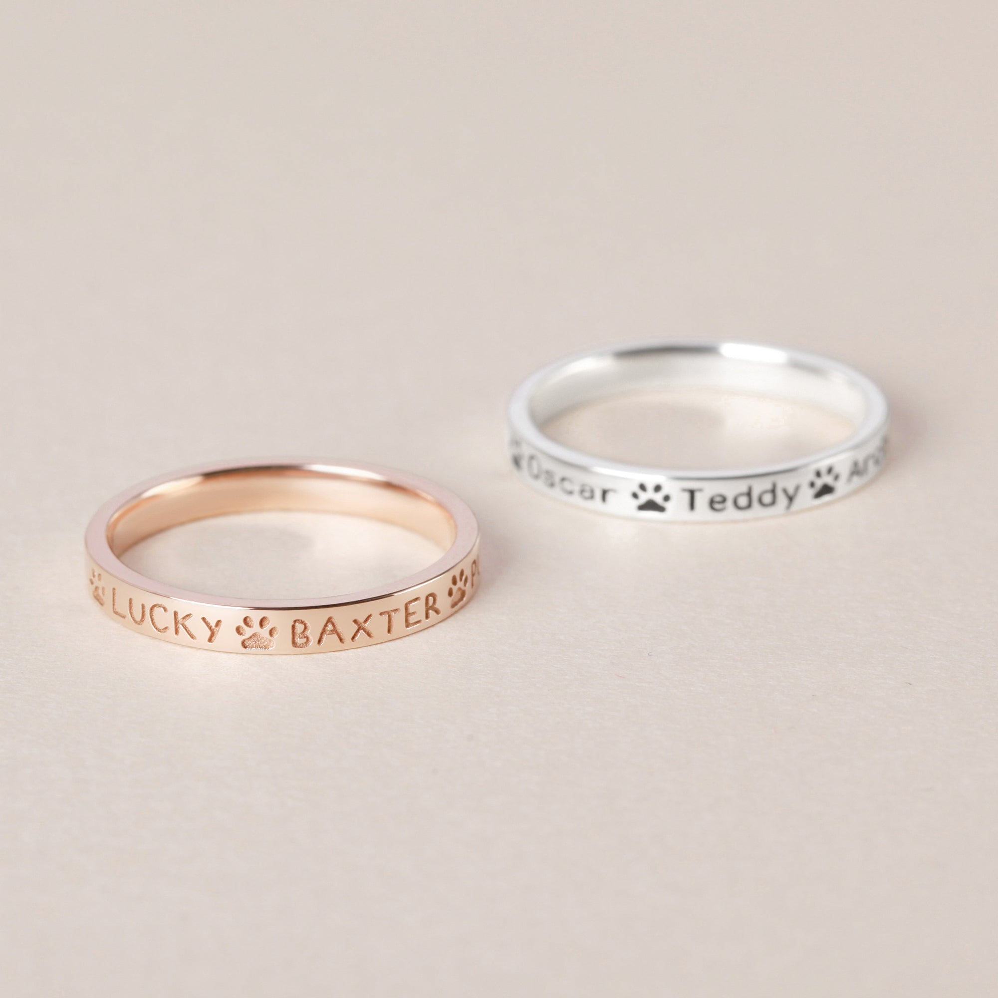 Custom Ring With Pets' Names