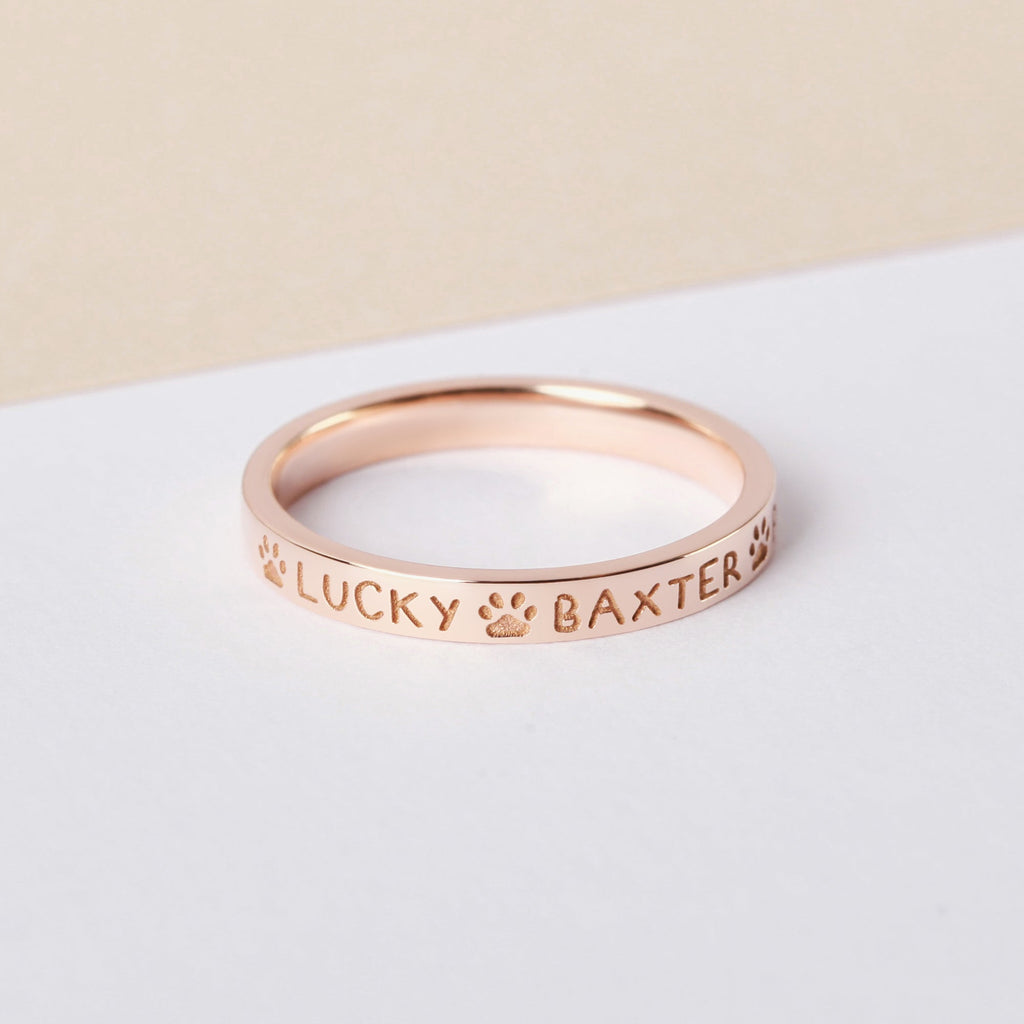 Custom Ring With Pets' Names