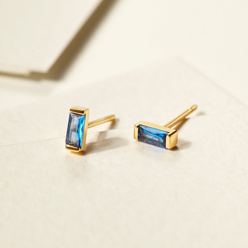 CZ Birthstone Stud Earrings