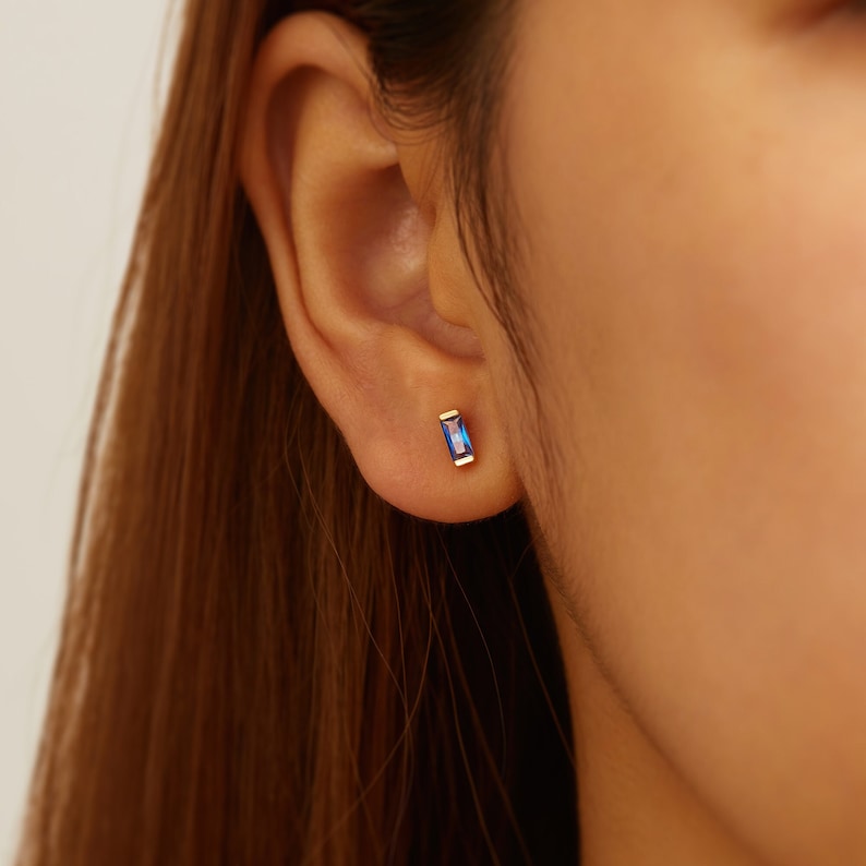 CZ Birthstone Stud Earrings