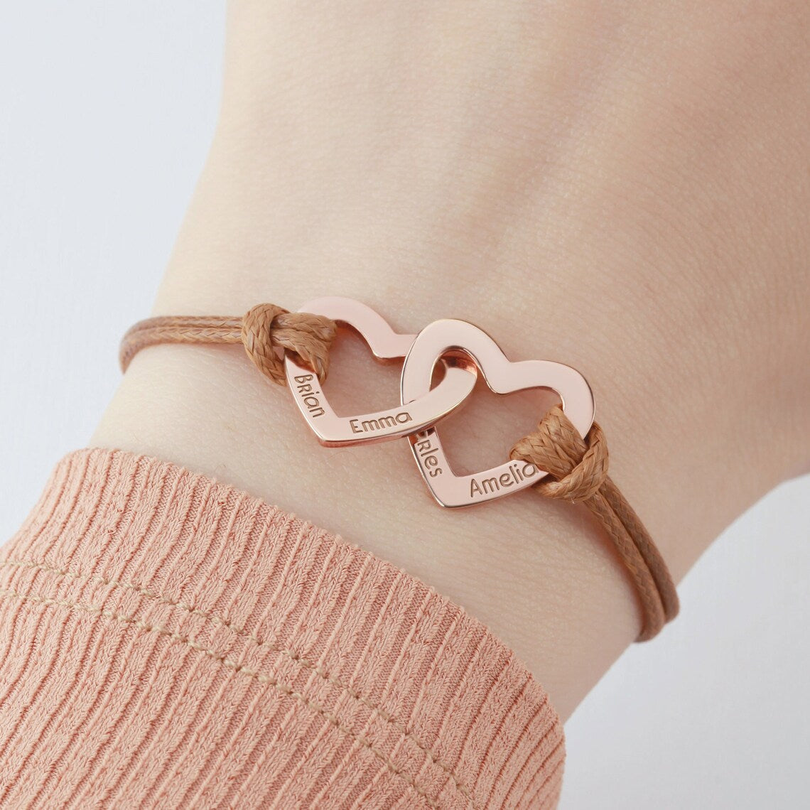 Mother Heart Bracelet With Kids' Name