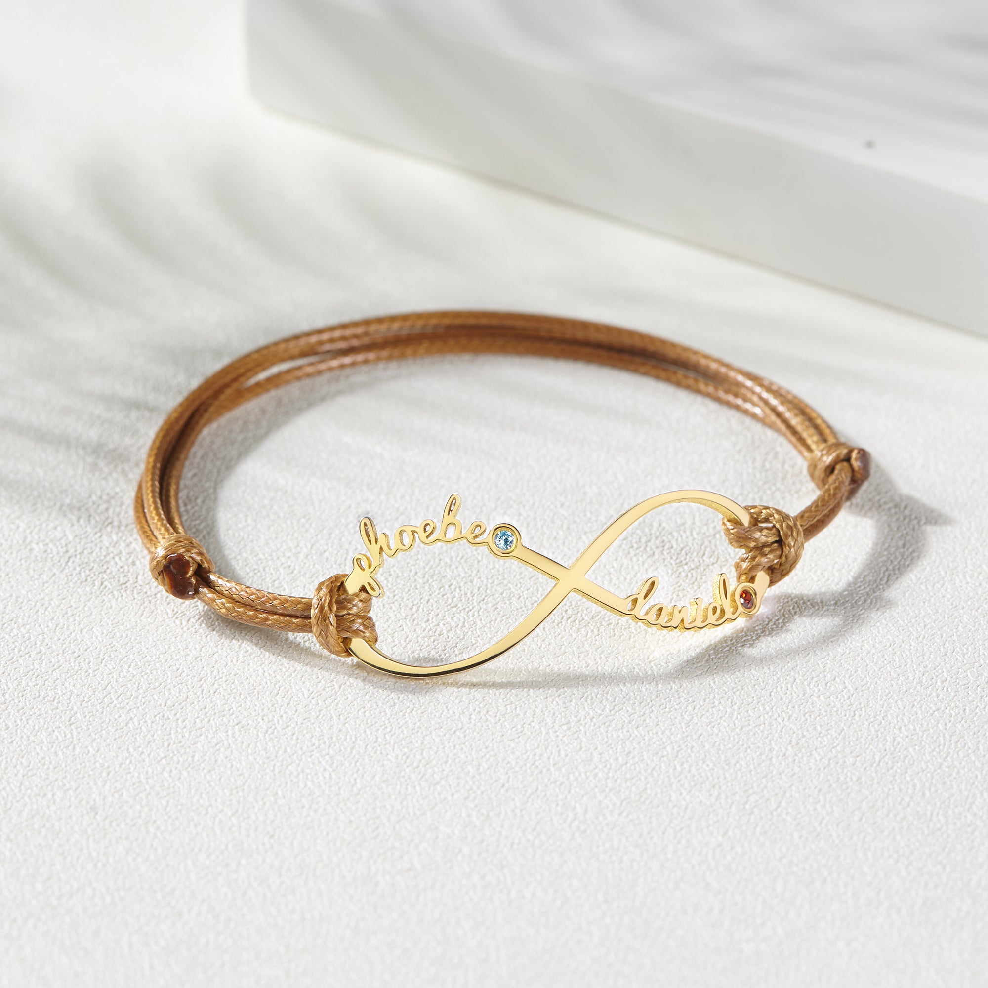 Infinity Name Bracelet With Birthstone