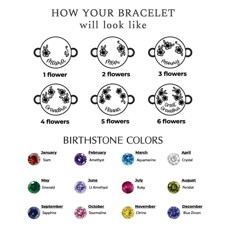 Mom's Bracelet With Kids Birthstone