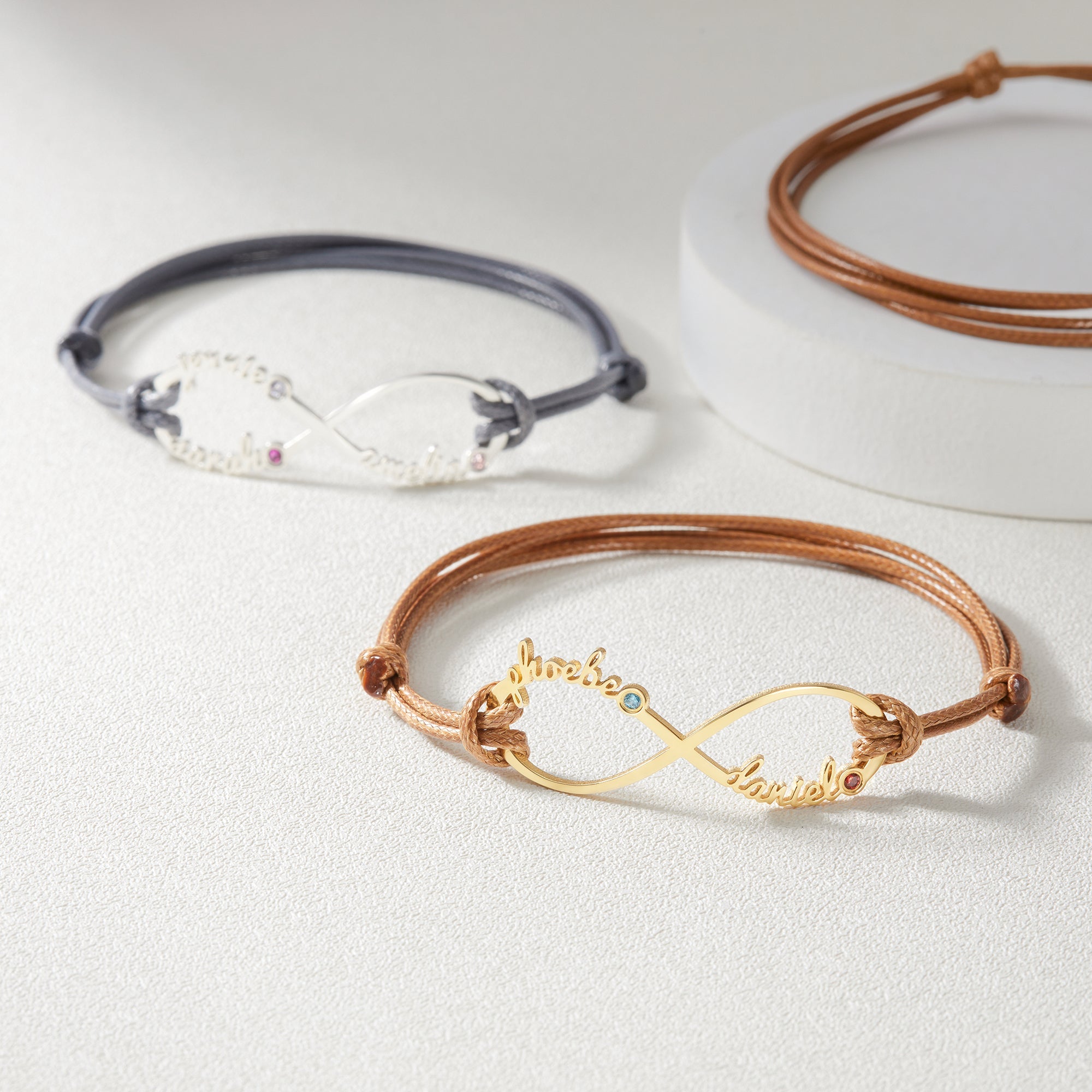 Infinity Name Bracelet With Birthstone