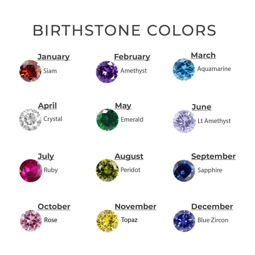 Heart Birthstone Earrings
